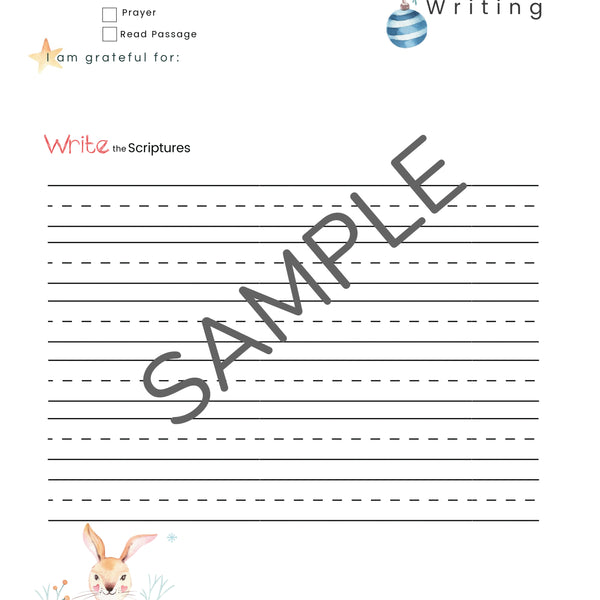 Christmas Scripture Reading & Writing Journal - Kids - Digital
