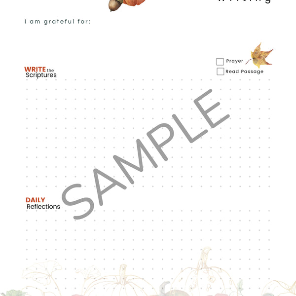 Thanksgiving Scripture Reading & Writing Journal