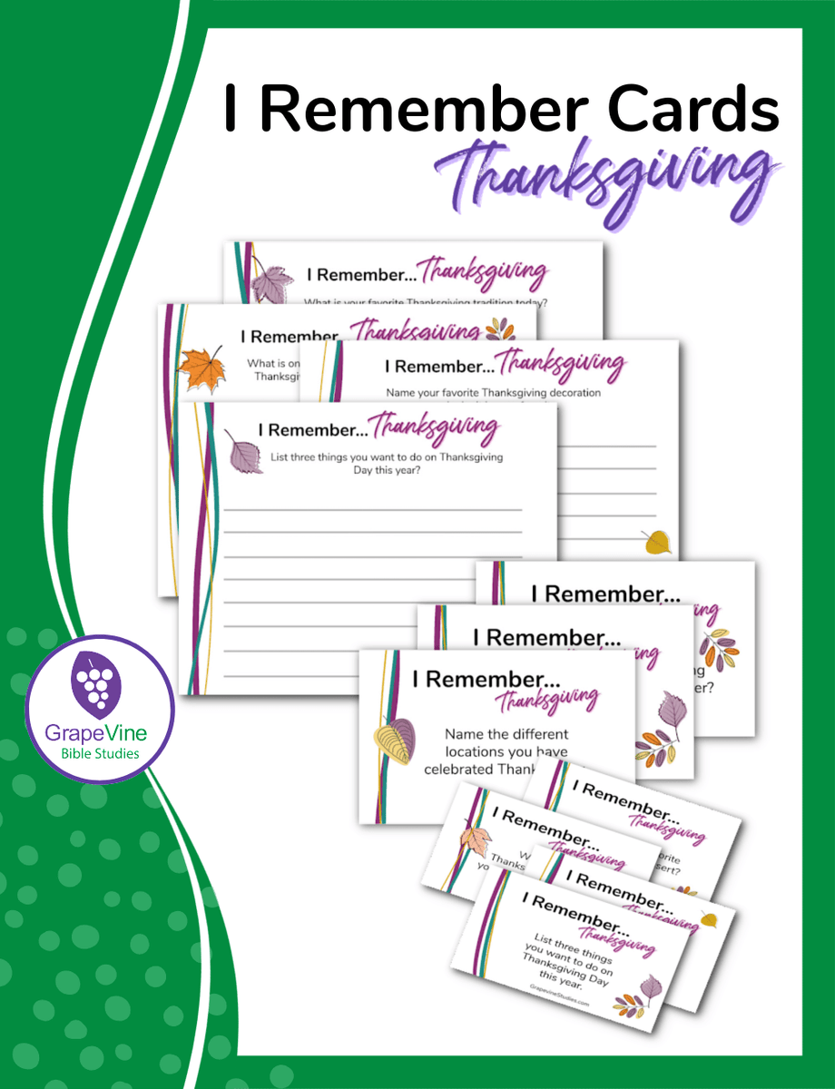I Remember Thanksgiving Cards - Digital