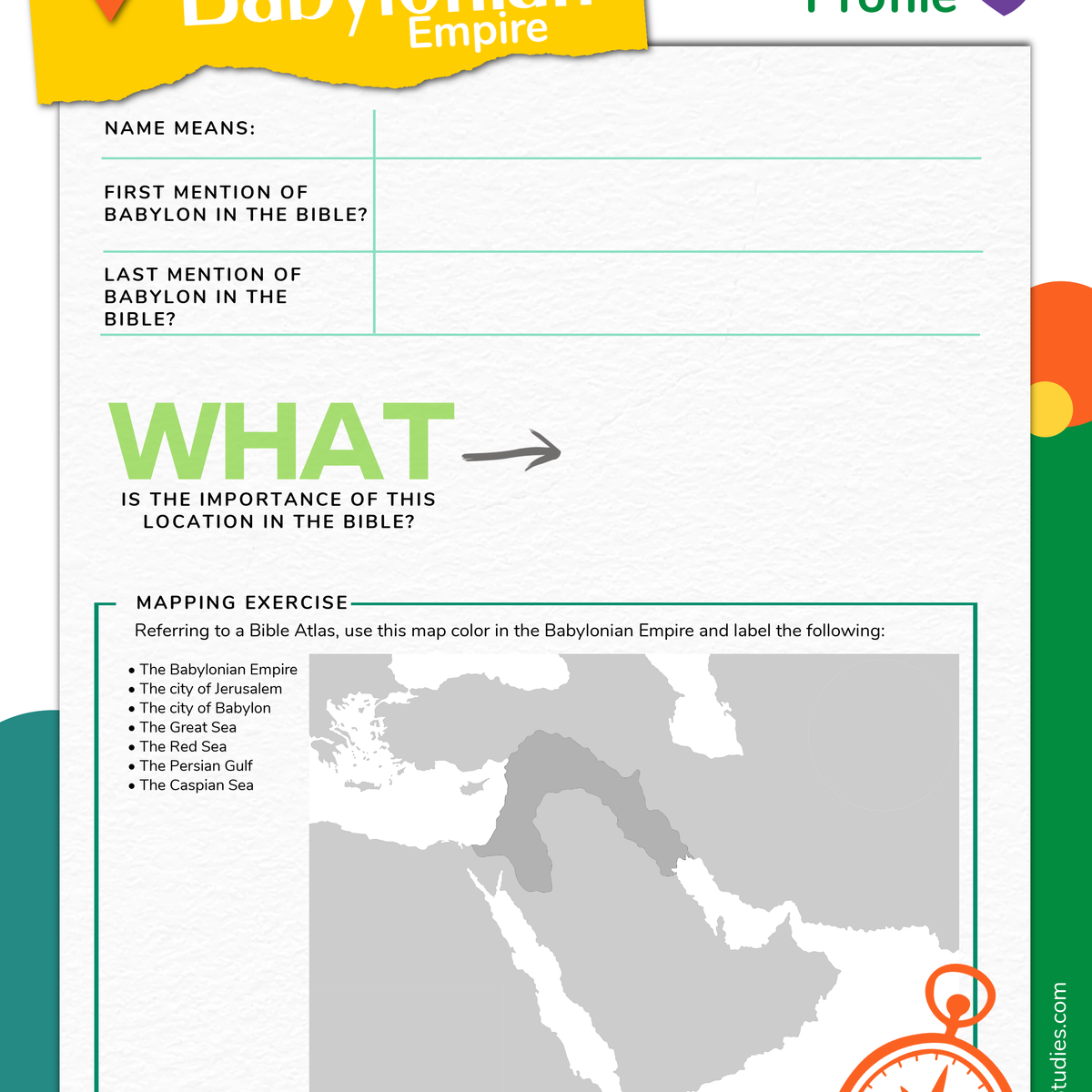 Old Testament Places: Facts & Profiles