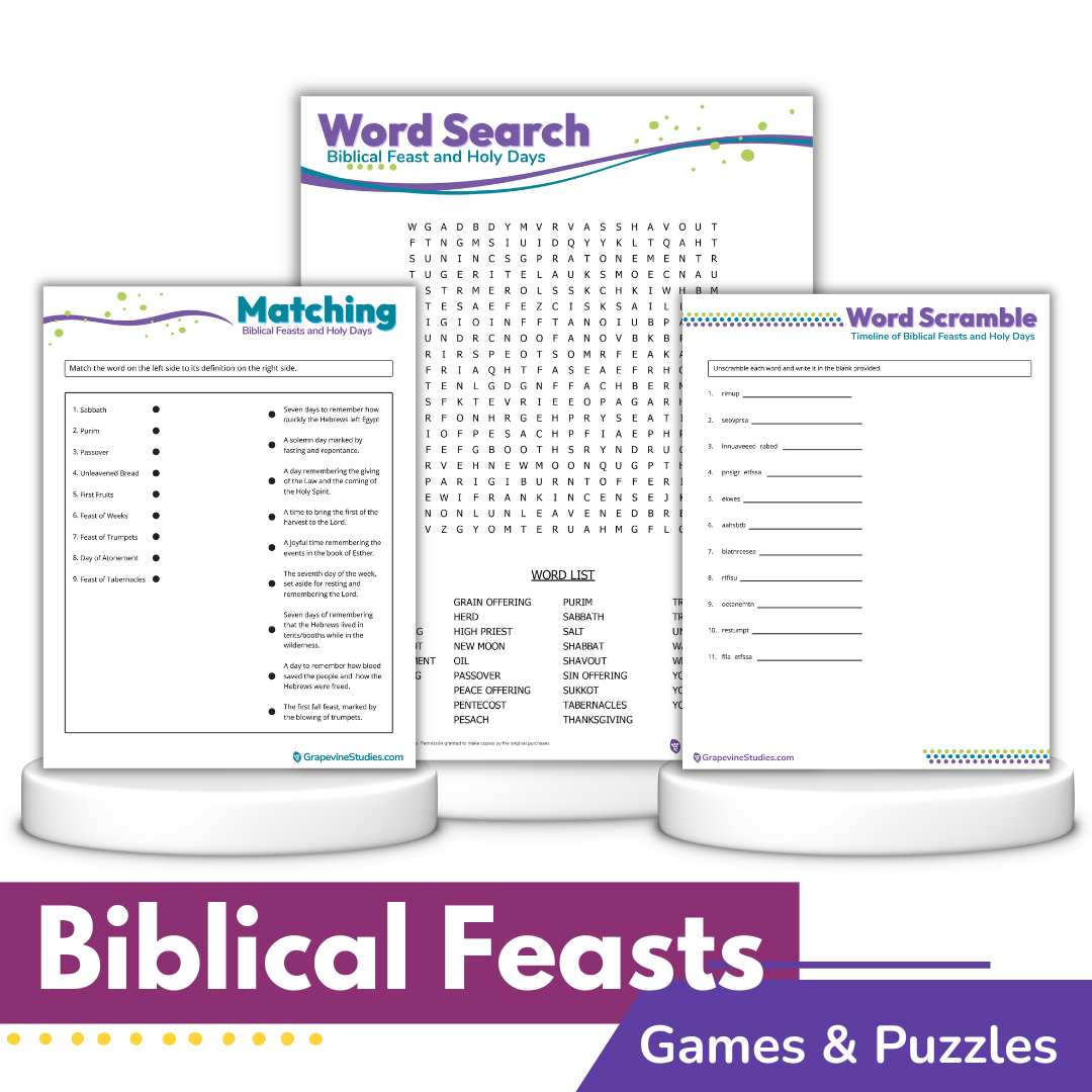 Biblical Feasts & Holy Days: Games & Puzzles