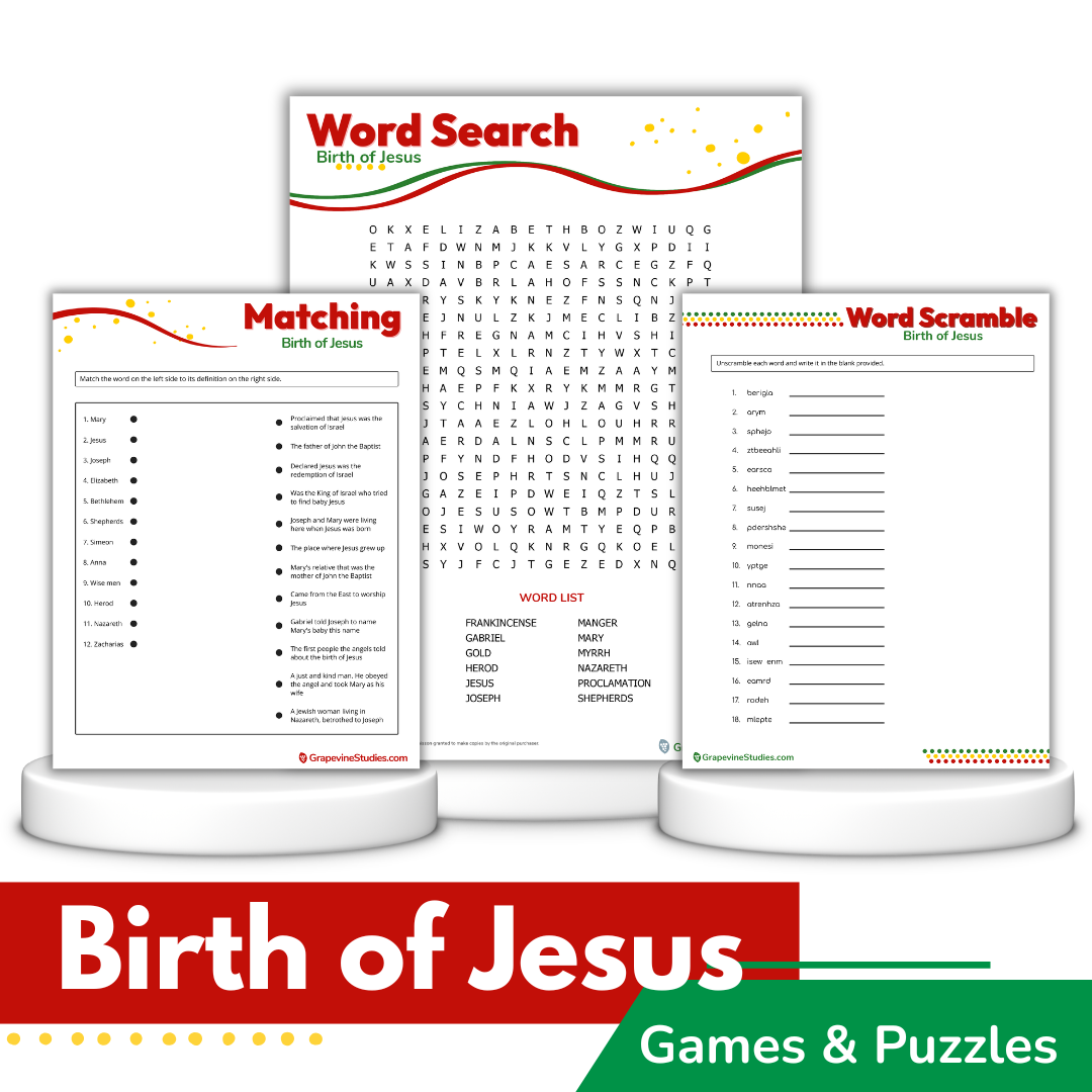Birth of Jesus: Christmas Games & Puzzles