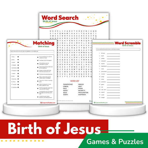 Birth of Jesus: Christmas Games & Puzzles