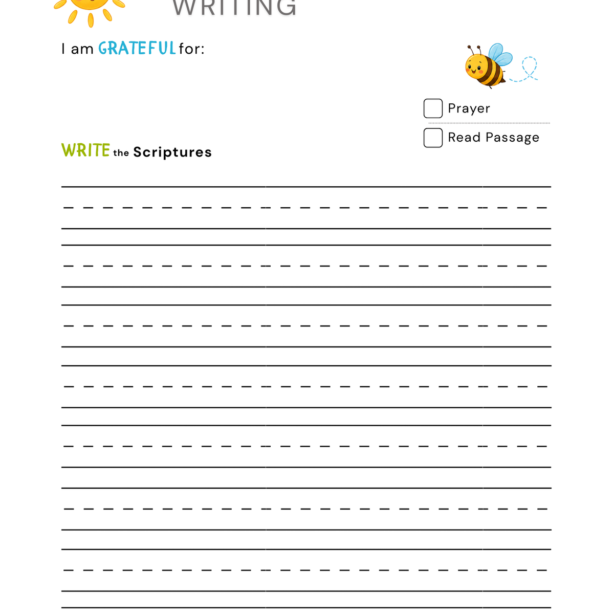 Scripture Writing Summer Journal - Kids - Digital