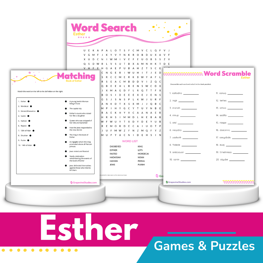 Book of Esther: Games & Puzzles