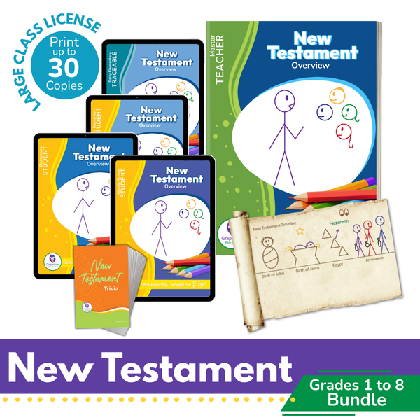 New Testament Digtial Bundle - Grades 1 to 8 - Large Class