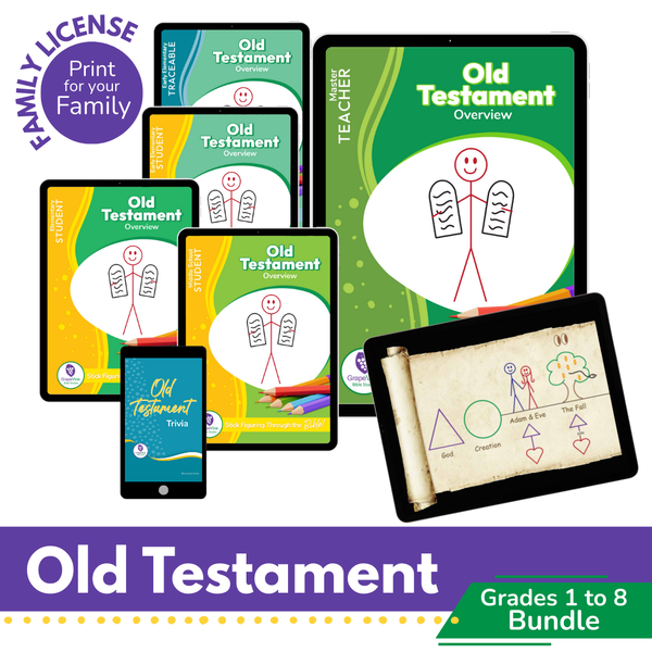 Old Testament Digital Bundle - Grades 1 to 8 - Families