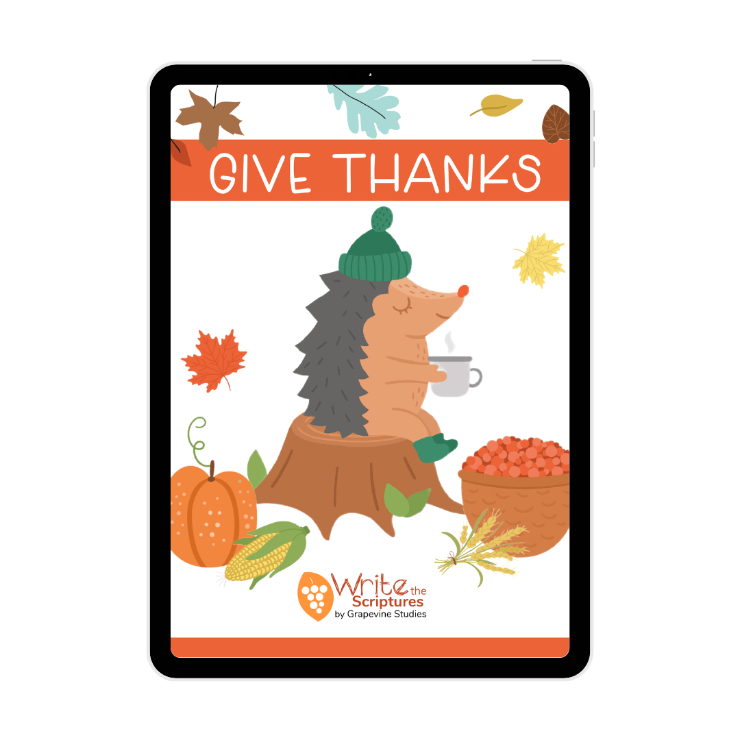 Thanksgiving Scripture Reading & Writing Journal - Kids - Digital