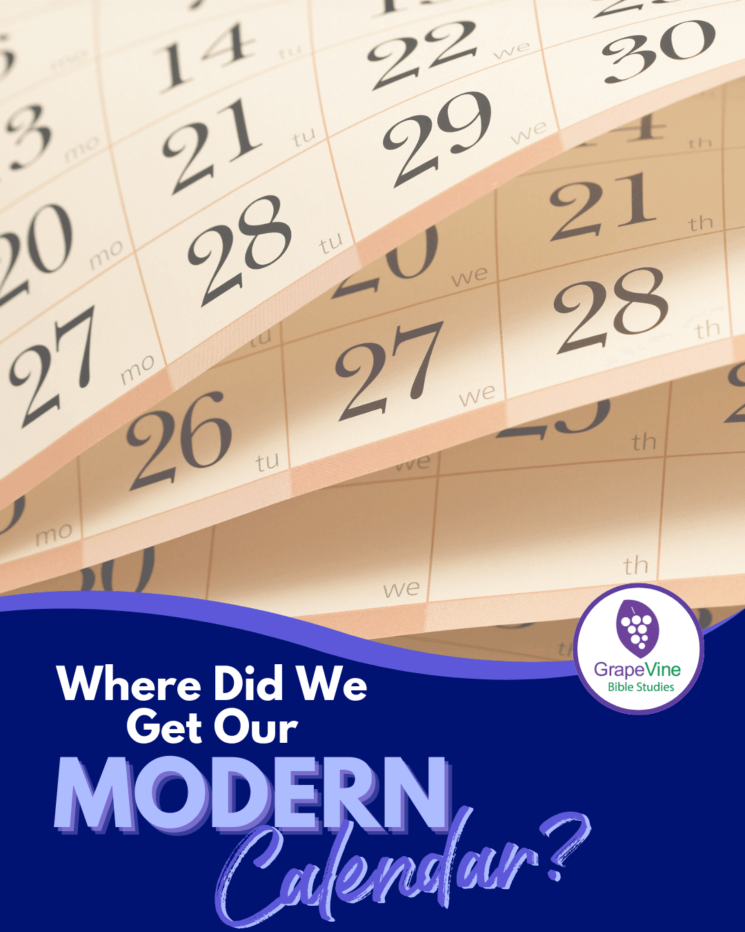 Where did we get our modern calendar image