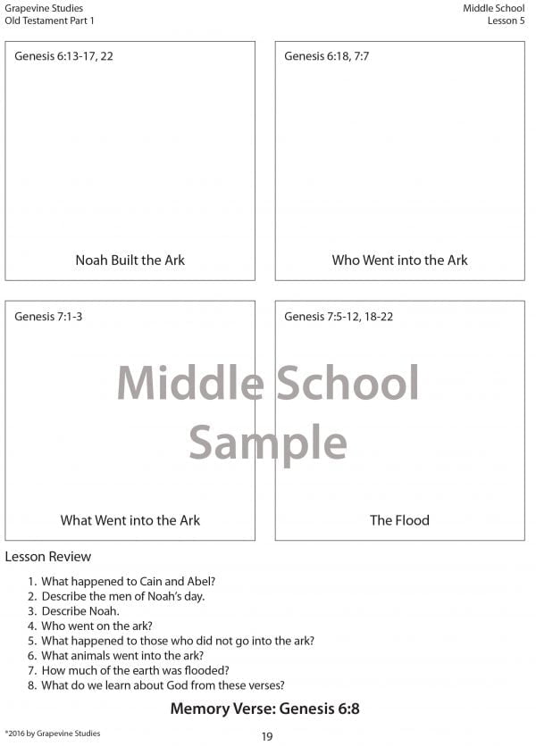 Middle School Sample Lesson